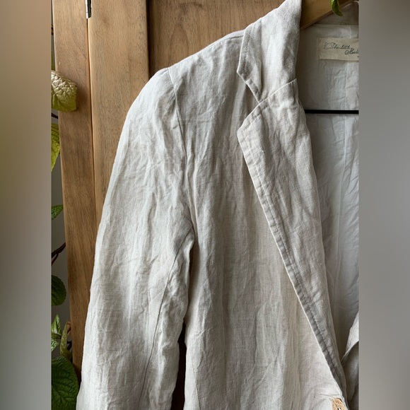 Natural linen blazer - Picture 4 of 6